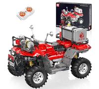 Mould King Fire Engine Motorcycle Construction Set 2100 Pieces, Fire Engine Model for Adults and Children from 14 (23003)