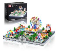 Mould King Giant Amusement Park Kit, 11022 Electric Model with Ferris Wheel and Pirate Ship, MOC Building Blocks Set for Boys Girls from 14 and Adults (5220 Pieces)