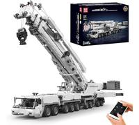 Mould King Large Crane Building Set, 8506 Pieces Heavy Crane Truck Building Kits, APP Control Engineering Mobile Crane Construction Vehicle Blocks Set for Kid/Adult