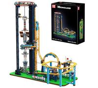 Mould King Loop Coaster Building Kit, Large Amusement Park Roller Coaster Model Set with Passenger Train and Motors, Creative Gift for Adults, 3118 PCS