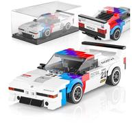 Mould King M1 Technik Speed Champion Car Building Set & Display Case, Classic Race Cars Birthday Gifts for Adults/Teens, MOC Creative Cool Vehicles Model Toys for Fans Age 14+ (368Pcs)