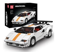 Mould King MOC Creative Model Building Blocks Kit, 70s Technology Retro Sports Car Classic Tail Wing Convertible Model Kit, Collect Exhibition Clamping Blocks Kit (1349 pcs)