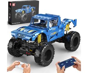 Mould King Monster Truck Building Blocks Kit 18039, 1454+ PCS Off-Road Vehicle Climbing Car with Dual Control, RC Buggy Bricks Toy for Teens & Adults Aged 14+