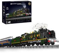 Mould King Orient Express Steam Locomotive Train Building Block Sets, Remote/App Control Train Toy Set With LED Lighting, Passenger Train Building Block Model Kits for Kids(3898 PCS)