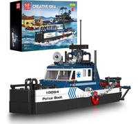 Mould King Police Boat 413pcs Static Building Bricks 10084