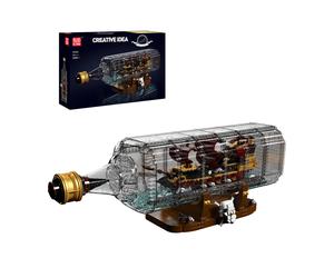 Mould King Revenge Queen Anne Drift Ship In A Bottle Brick Model 2488pcs 10066