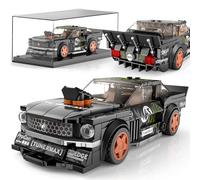 Mould King Speed Champion Car Series with Acrylic Display Case, Technical Building Blocks 27024 Racing Car Sports Car Construction Toy, Collectible Model Car, Clamping Blocks Racing Car Kits for