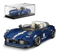 Mould King Speed Champions Racing Car Building Kit with Acrylic Display Case, Super Car Building Blocks Construction Toy, Collectible Model Cars Building Sets for Adult and Kids 8+ (911TAGAR)