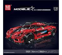 Mould King Sports Racing Car Brick Model Red 3063/pcs Static 13121
