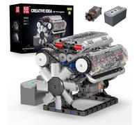 Mould King Technic V8 Car Engine Motorized Model Building Blocks Brick No Box