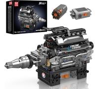 Mould King 10205 V12 Engine Model 12 Cylinder Building Bricks That Runs 733pcs