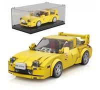 Mould King Technik 27016 Speed Champion RX-7 Racing Car Building Blocks Kit with Acrylic Display Case for Collecting (329 Pieces)