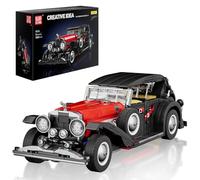 Mould King Technik Oldtimer Car Model Building Blocks DSBG Retro Luxury Car Model Kit Clamping Blocks Sports Car Gift for Adults (1308 Pieces)