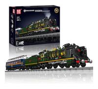 Mould King Technik Orient Express Steam Locomotive Kit | Remote controlled technology train with LED lighting, railway model kit for adults from 14 years (3898 pieces)