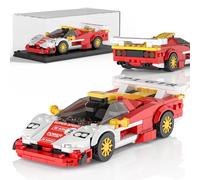 Mould King Technik Speed Champion Racing Car Building Blocks, 27089 Super Sports Car Clamping Blocks GTR Car with Acrylic Display Case, Model Cars for Collecting for Teenagers and Adults (383 Pieces)