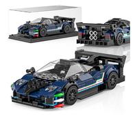 Mould King Technik Speed Champion Racing Car Building Blocks, 27094 Super Sports Car, Clamping Blocks, Zonda Cinque Car with Acrylic Display Case, Model Cars for Collecting for Teenagers and Adults