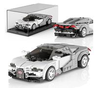 Mould King Technik Speed Champion Racing Car Building Blocks, 27102 Super Sports Car Clamping Blocks Car with Acrylic Display Case, Model Cars for Collecting for Teenagers and Adults (383 Pieces)