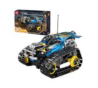Mould King Tracked Racer Tank Blue Car 400/pcs Remote Control RC Brick Model 13032