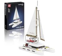 Mould King Two-masted sailing boat, 890 pieces clamping blocks ship model kit, long distance sailing boats for adults, ideal as a home accessory and collector's item for boat lovers