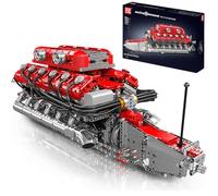 Mould King V12 Engine Building Block Set, V12 Engine Model Kit That Runs, MOC Engineering Model with Battery and Motor, Engineering Building Blocks for Teenagers, Adults and Collectors (3472 PCS)
