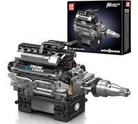 Mould King V12 Engine Building Blocks Set, 10205 Engine Model That Runs, Mini Engine Build Kit for Adults with Battery Box and Motor, Engineering Construction STEM Toy for Children Boys Girl(733 Pcs)