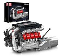 Mould King V8 Engine Building Blocks Set, 10203 Engine Model That Runs, Mini Engine for Adults with Battery and Motor, Construction Toys for Teens(1169 Pcs)
