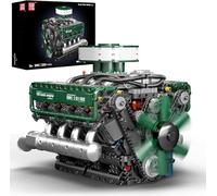 Mould King V8 Engine Building Blocks Set Age 8+, 2250 PCS Combustion Engine Model Kit That Runs, Mini Engine for Adults with Battery, Engineering Construction STEM Toy for Boys Girls