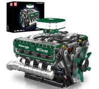 Mould King V8 Engine Building Blocks Set, Twin-Turbo Engine Construction Kit, Mechanical Model Building Toy, Collectible for Adults and Engineering Enthusiasts (2718 PCS)