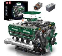 Mould King V8 Engine Building Blocks Toy Set, Twin-Turbo Engine Clamping Blocks Construction Kit, Toy Gift Collectibles for Adults Boys (2718 PCS)