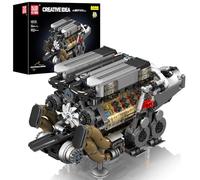 Mould King W16 Engine Building Blocks Set, Combustion Engine Model That Runs, Mini Engine Build Kit for Adults with Battery and Motor, STEM Toy for Children Boys Girl(952 Pcs)