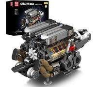 Mould King W16 Engine Motor Double V8 Cylinder Building Block Toy Set MOC No Box