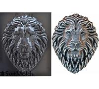 Mould Lion 2D DIY Plaque King of the Beast Mould for Plaster and Concrete D61