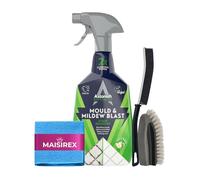 Mould Remover Spray 750ml - Astonish Mould & Mildew Blaster Bundle with Microfibre Cloth, Scrubbing Brush & Maisirex Crevice Cleaning Brush - Bathroom, Tile & Grout Cleaner