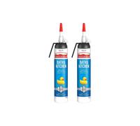 Mould Resistant Bath & Kitchen 'Silicone Sealant' White 208g, 2pk Unibond White One Size