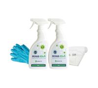 Mould Solve Essential Response Box Mold Treatment and Safety Kit. 2 × 750ml Mould Cleaner & Eradicator Sprays, FFP3 Mask, Gloves.