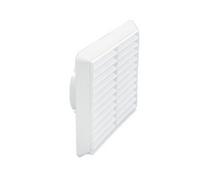 Mould Stop 100mm External White Louvered Grille Vent (4" Spigot)
