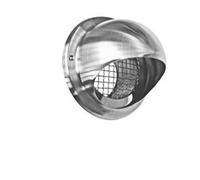 Mould Stop Stainless Steel 125mm (5") Bull Nose Vent Low Resistance With Internal Ss Mesh