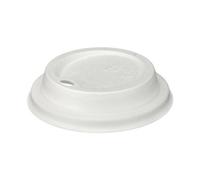 Moulded Fibre Coffee Cup Lid 12 to 16oz White (Pack of 1000) D06032