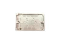 Moulded Pattress Back Box 2-Gang 35mm (1.3/8 inch) Deep - White