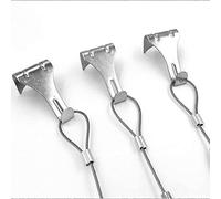Moulding Hooks, 50 Pack No Nails Metal Picture Rail Hooks Hanger with a Modern Mirror Chrome Finish