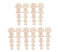 Mouldings Wood Carved Woodcarving Applique Onlay for Decoration Furniture Decals Corner Walls Doors Cabinets Windows Mirrors European Furniture Style 13 x 3.5cm 10pcs