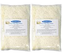 Mouldmaster Soy Pillar Candle Wax pellets 500g, SOYA, Cream/Off White (Pack of 2)
