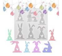 Moulds For Candles - 6 Piece Rabbit Plaster Ornament Mold | Scented Candle Mould - For Home and Departure, Holidays, Wedding Party, Dinner Table Centrepiece