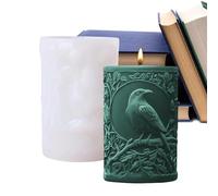 Moulds for Casting Resin, Silicone Easy and Reusable, Cylindrical Crow Mould | For DIY, Ice, Aromatherapy, Clay, Plaster, Parties, Holidays
