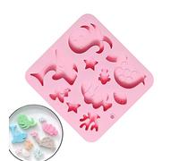 Moulds for Chocolate, 10-Way Sea Animal Motif Mould with 10 Cavities, Silicone Mould for Sweets, for Use with, Cake, Soap, , Biscuits and