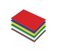 MOULDY TOOLS Professional 6 Colour-Coded Hygienic Chopping Cutting Board Chopping Boards Food Safety Cross Contamination Prevention Extra Thick 40x30x2cm (Red)