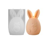Moule à Bougie - Moule de Moulage en forma de Lapin | Silicone pour Fabrication Facile | pour Artisanat Maison DIY Résine Plâtre Béton Argile, Fêtes de Pâques, Décoration Printemps