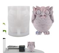 Moule De Chouettes En Silicone - Moules De Bougies Pour Fabrication De Moules À Résine Époxy, Forme D'animal 3D Owl | Magine De Moule À Oiseaux Cañdle Faire De L'argile, Des Bougies, Des Figurines De