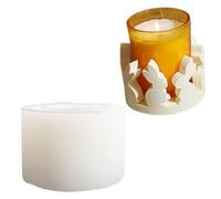 Moule De Lapin, Moule De Lapin,Moule De Bougeoir En Béton | Moule De Bougeoir De Maison Ronde Moule D'ornement En Silicone Pour Le Gypse De Ciment
