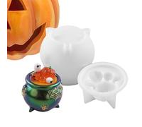 Moule Résine Époxy Halloween - Silicone Moule en Reusable pour Statues Chaudron | coulée de résine époxy Projets DIY à la Maison, École, Fêtes | Statues Chaudron Halloween Décorations Festives